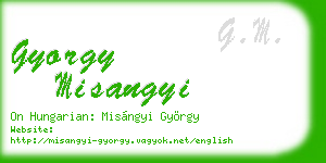 gyorgy misangyi business card